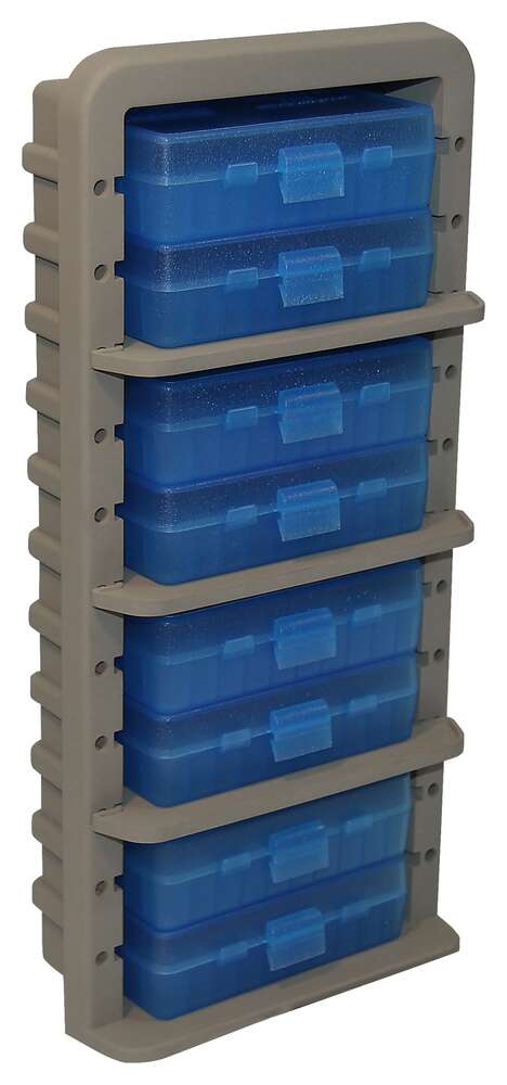 Misc. Accessories MTM Case Gard Ready Series MTM AMMO RACK WITH 9 P50-9M-24 AMMO BOXES CLR BLUE/DK EARTH